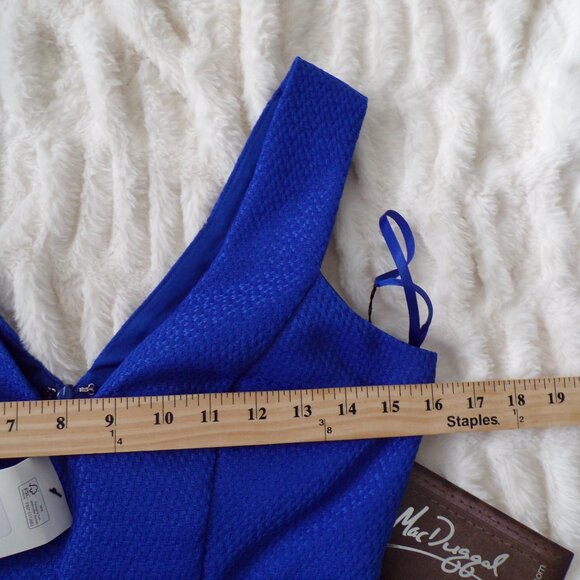 NWT Macduggal blue cocktail mini dress 4 - Picture 7 of 12